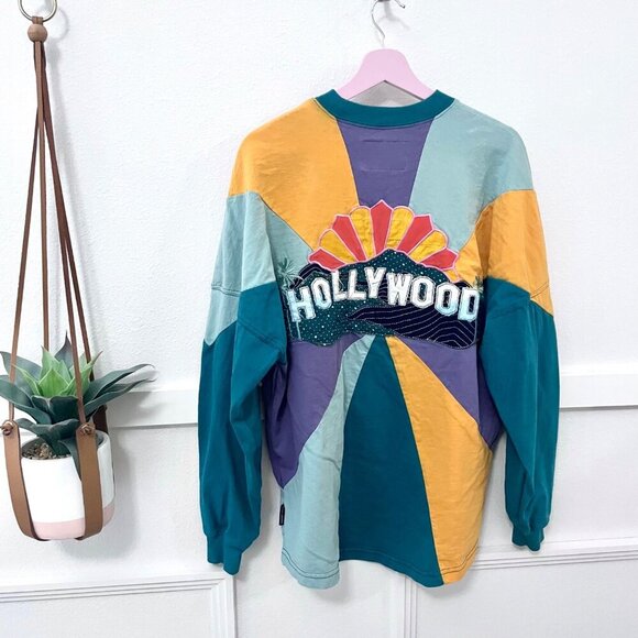 Hollywood Colorful Embroidered Long Sleeve Spirit Jersey Size M - Picture 1 of 4